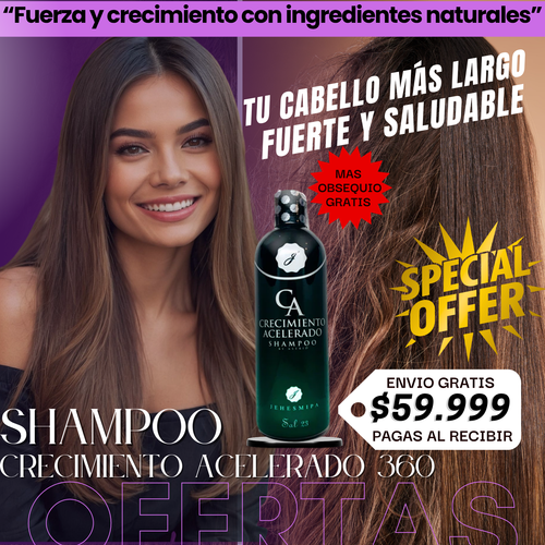 SHAMPOO DE CRECIMIENTO ACELERADO + ENVIO GRATIS
